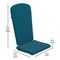 Flash Furniture White Adirondack Rockers - Teal Cushions, 2PK 2-JJ-C14705-CSNTL-WH-GG - alternate 4